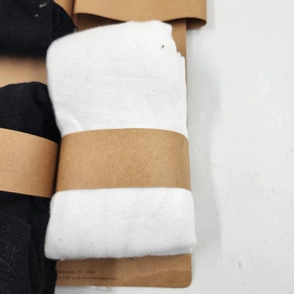 Touched by Nature 3pcs. Organic Cotton Warm Tights Girl's 7-10 Years Black/White